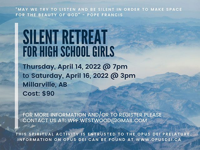 2022 Silent Retreat for High School Girls